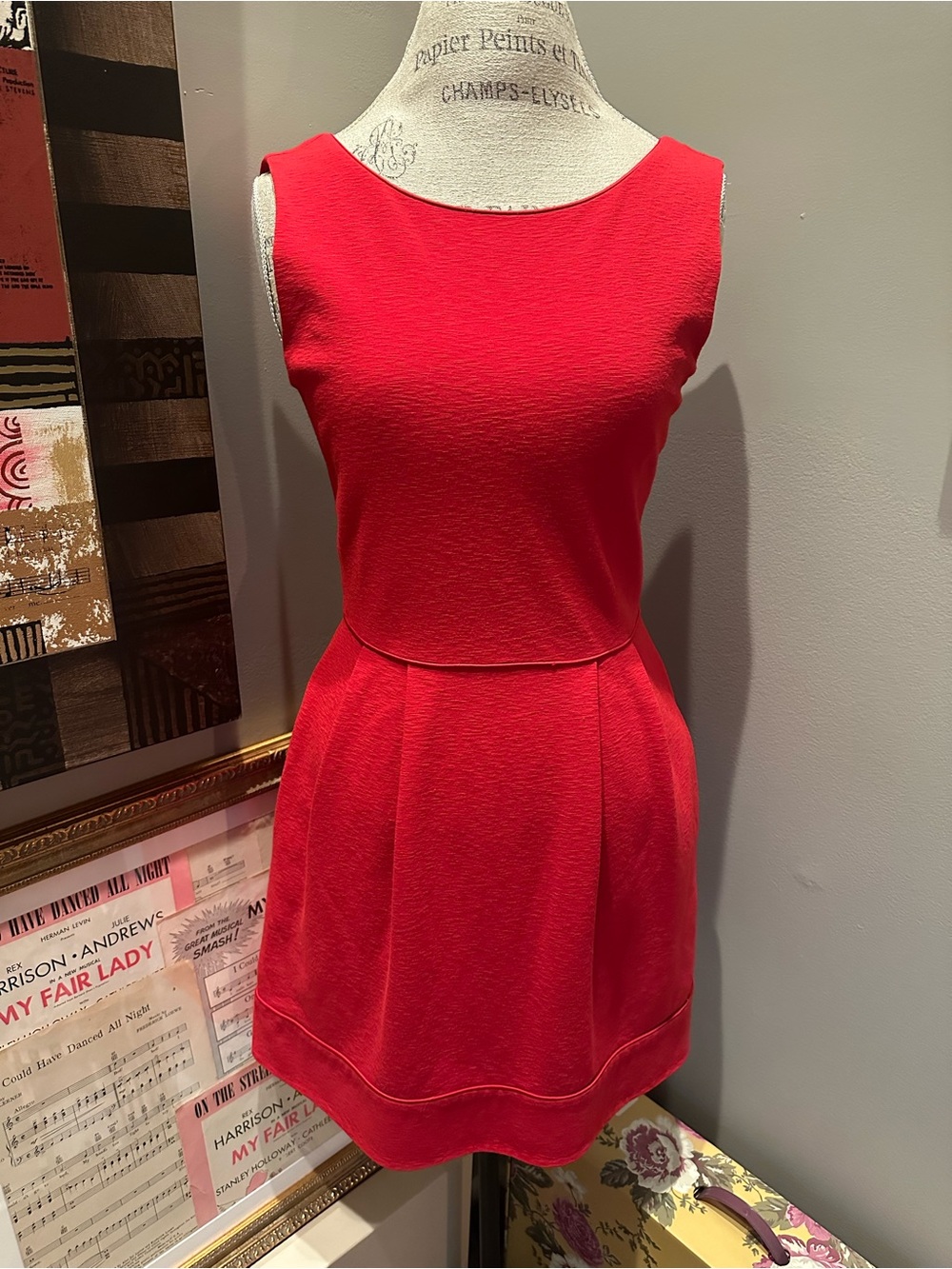 Diane Von Furstenberg Red Sleeveless Mini Dress